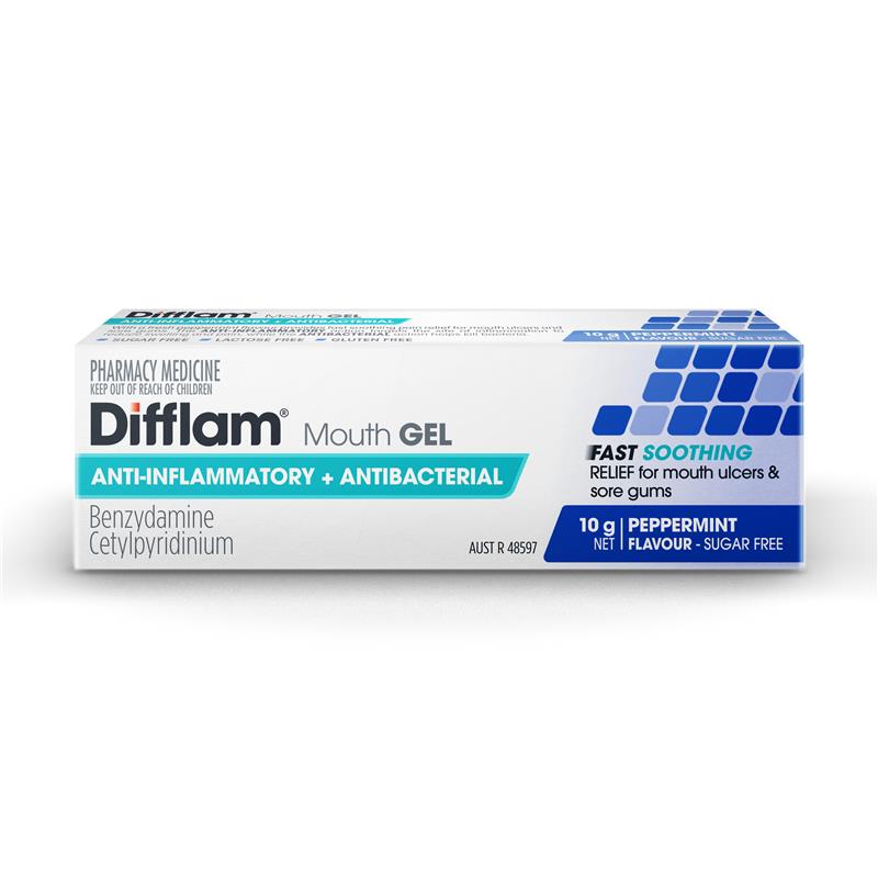 Difflam Anti-inflammatory Mouth Gel Peppermint 10g