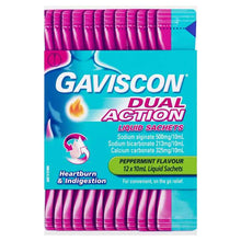 Gaviscon Dual Action Liquid Sachets Peppermint 12 Pack