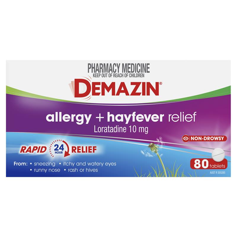 Demazin Allergy + Hayfever Relief Non-Drowsy 80 Tablets