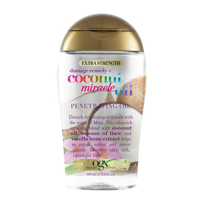 Ogx Extra Strength Damage Remedy + Hydrating & Repairing Coconut Miracle Oil Penetrating Oil For Dry & Damaged Hair 100mL