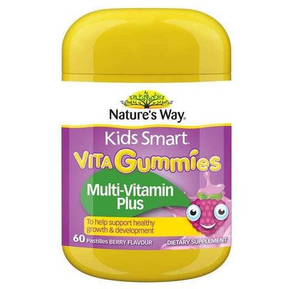 Nature's Way Kids Smart Vita Gummies Multi-Vitamin+ 60 Pastilles