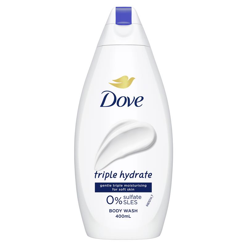 Dove Essential Care Body Wash Triple Hydrate 400ml