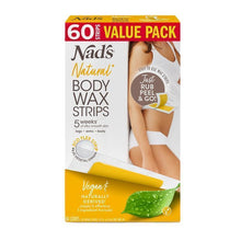 Nad's Natural Body Wax Strips 60 Pack