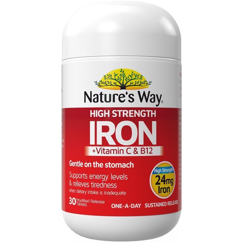 Nature's Way High Strength Iron 30 Tablets