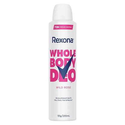 Rexona Women Whole Body Deodorant Aerosol Wild Rose 230ml