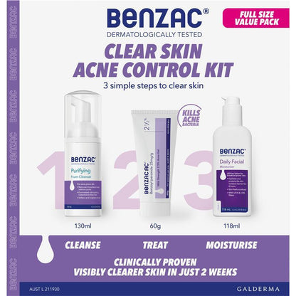 Benzac Acne Control 3 Step Acne Starter Kit