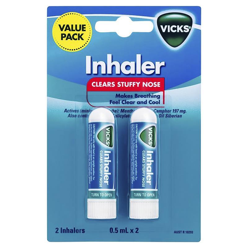 Vicks Inhaler Nasal Decongestant 2 Pack