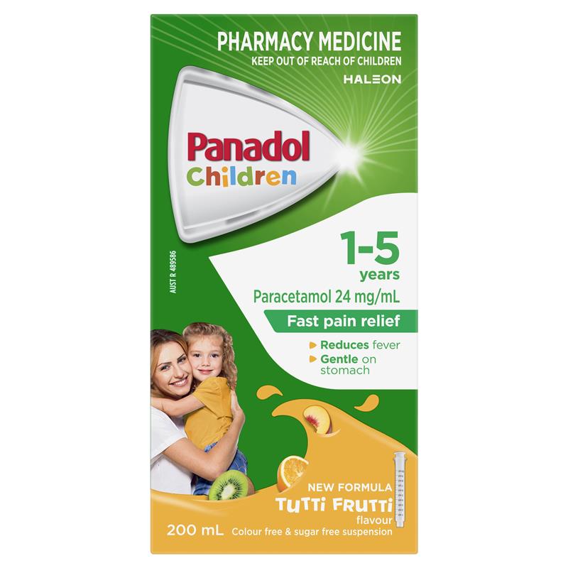 Panadol Childrens 1-5 Years Tutti Frutti 200ml