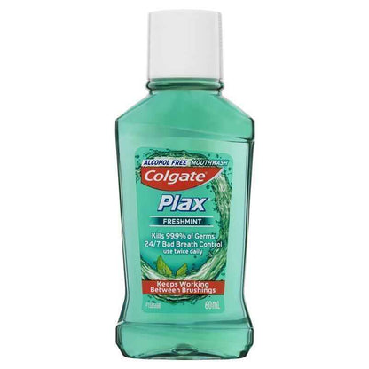 Colgate Plax Alcohol Free Antibacterial Mouthwash Freshmint 60mL