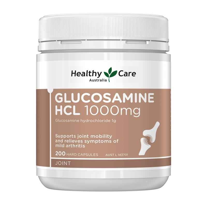 Healthy Care Glucosamine HCL 1000mg 200 Capsules