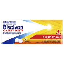 Bisolvon Chesty Forte Cough Tablets 50 Pack