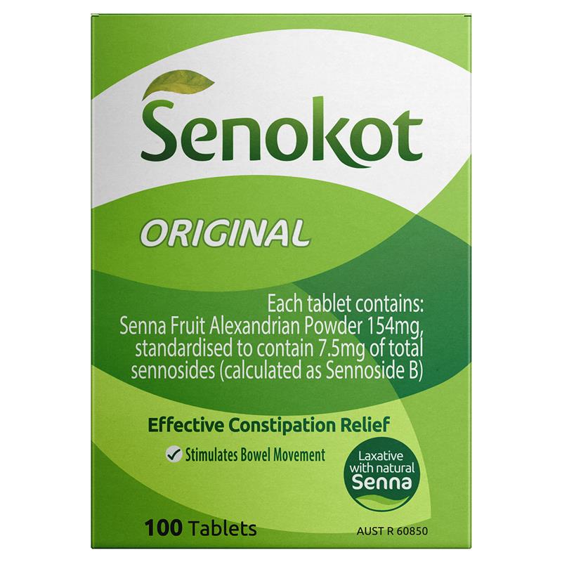 Senokot Tablets Constipation Relief Laxative 100 Pack