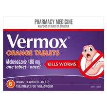 Vermox Worming Treatment Orange Tablets 6 Tablets