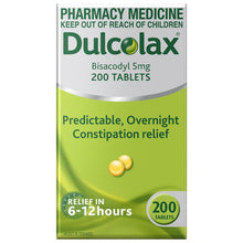 Dulcolax Laxatives 5mg 200 Tablets