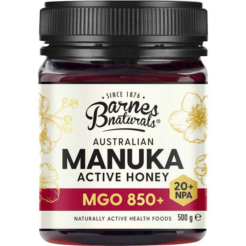 Barnes Naturals Australian Manuka Honey MGO 850+ 500g