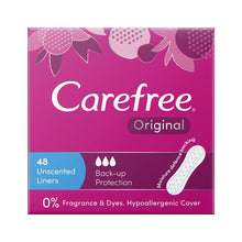 Carefree Original Unscented Panty Liners 48 Pack