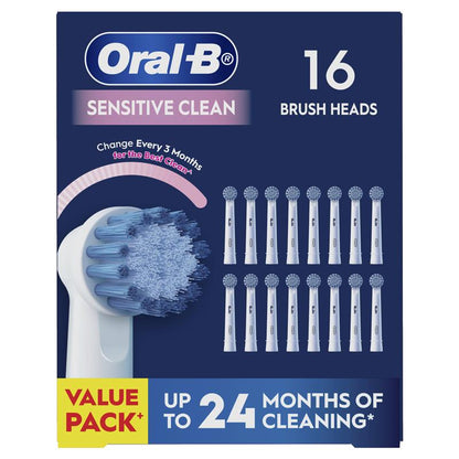 Oral B Power Toothbrush Sensitive Clean Refills16 Pack