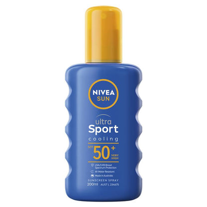 NIVEA Sun Ultra Sport Cooling SPF50+ Sunscreen Spray 200ml