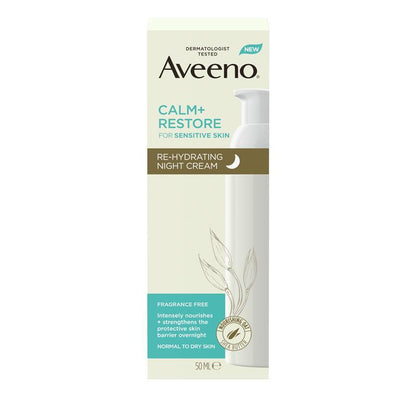 Aveeno Face Calm and Restore Rehydrating Night Cream 50ml - GimmeNow
