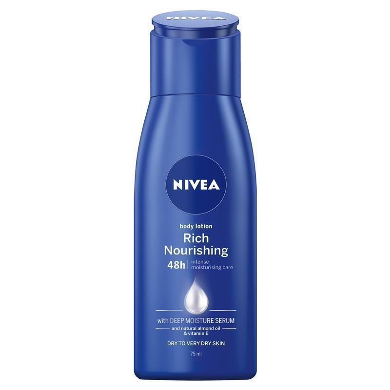 NIVEA Rich Nourishing Body Lotion Moisturiser 48H 75ml