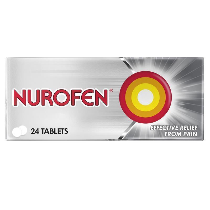 Nurofen Ibuprofen Pain Relief Tablets 200mg 24 Pack