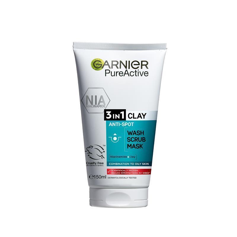 Garnier SkinActive Pure Active 3 in 1 Wash, Scrub & Mask 150mL - GimmeNow