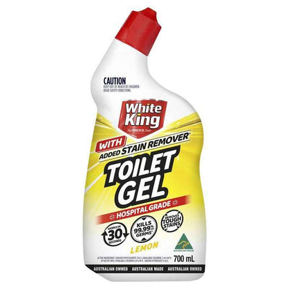 White King Toilet Gel With Stain Remover Lemon 700ml