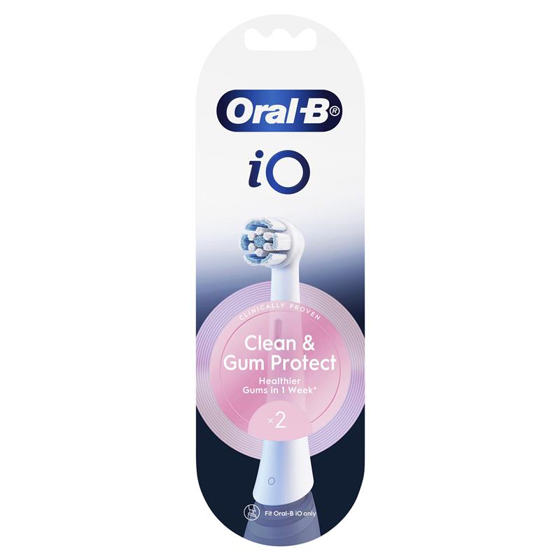 Oral B Power Toothbrush iO Clean & Gum Protect Refills White 2 Pack