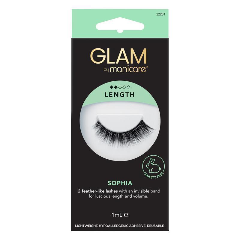 Glam By Manicare Sophia Lashes Length