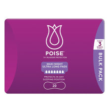 Poise Incontinence Pads For Bladder Leaks Maxi Night Ultra Long 20 Pack
