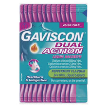 Gaviscon Dual Action Liquid Sachets Peppermint 24 Pack