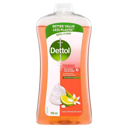 Dettol Antibacterial Foaming Hand Wash Lime & Orange Blossom Refill 900ml