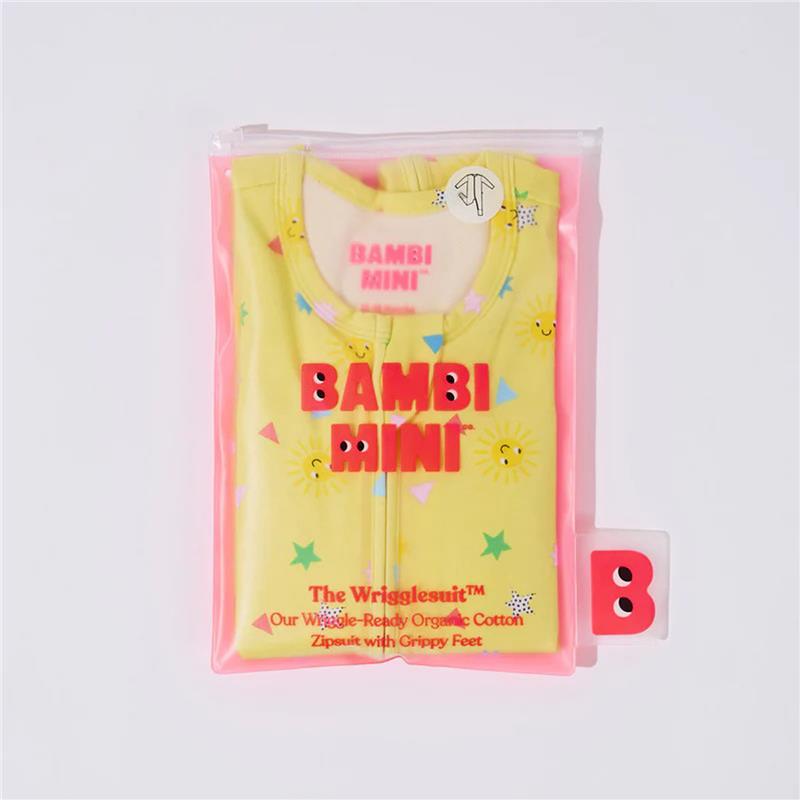 Bambi Mini Co. Wrigglesuit 6-12 Months (with Grippy Feet) Elfin Yellow