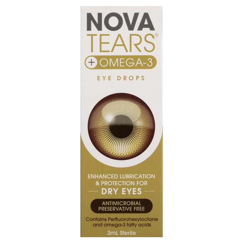 Nova Tears + Omega3 Preservative Free Lubricating Eye Drops 3ml