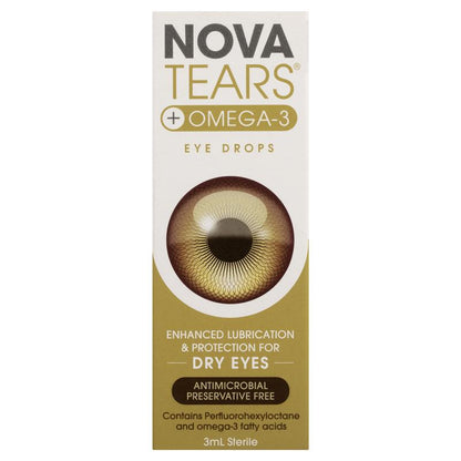Nova Tears + Omega3 Preservative Free Lubricating Eye Drops 3ml
