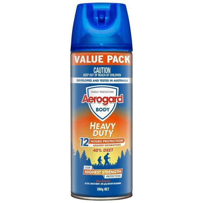 Aerogard Heavy Duty 40% Deet 300g Aerosol
