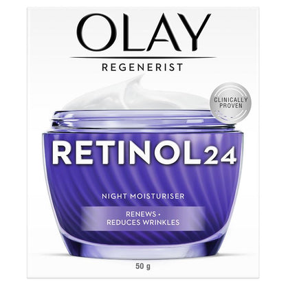 Olay Regenerist Retinol 24 Night Face Cream Moisturiser Fragrance Free 50g - GimmeNow
