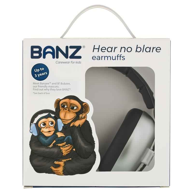 Banz Ear Muffs Mini 3+ Months to 2 Years Silver