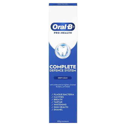 Oral B Toothpaste Pro Health Complete Defence System Deep Clean 2 x 200g  Value Pack