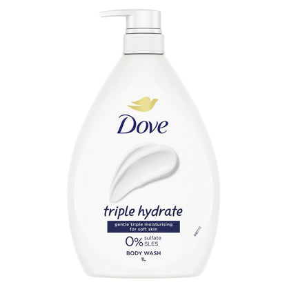 Dove Essential Care Triple Hydrate Body Wash 1 Litre