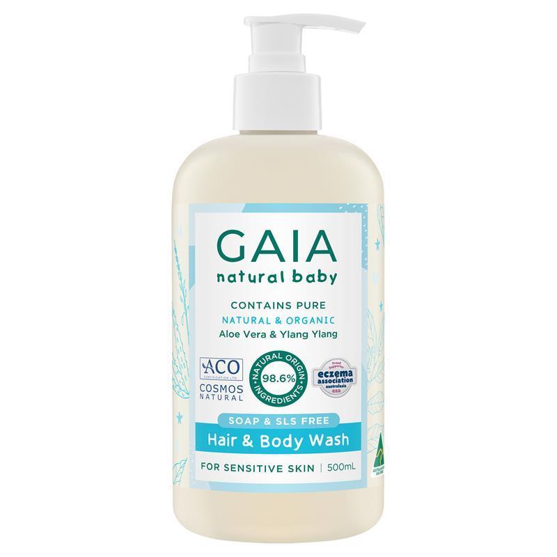 Gaia Natural Baby Hair & Body Wash 500ml - GimmeNow