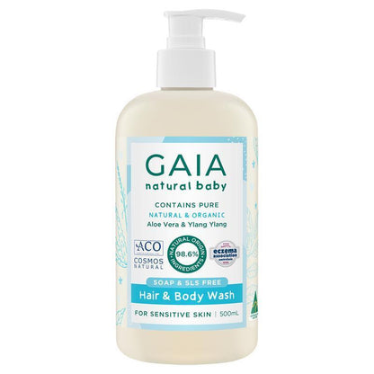 Gaia Natural Baby Hair & Body Wash 500ml - GimmeNow