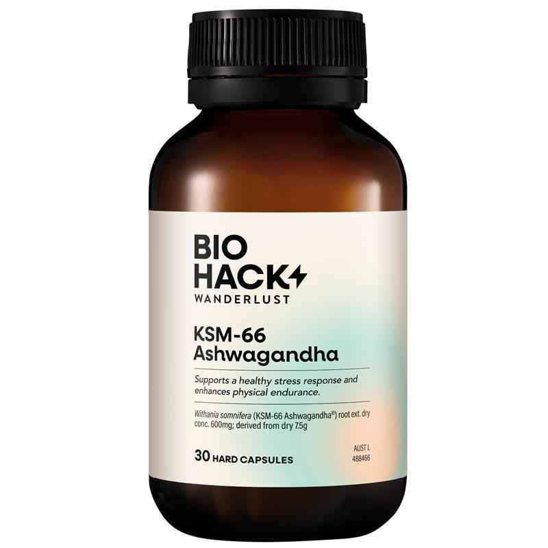 BioHack Wanderlust KSM-66 Ashwagandha 30 Capsules