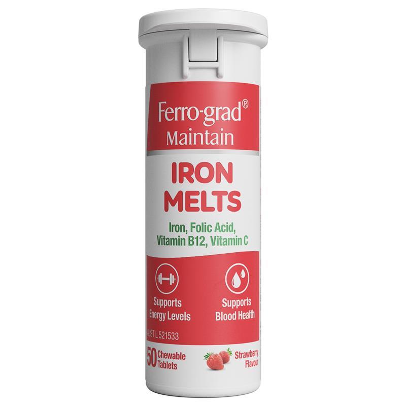 Ferro-Grad Iron Melts 50 Chewable Tablets