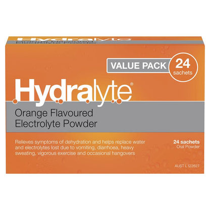 Hydralyte Orange Sachets Value Pack 4.9g x 24