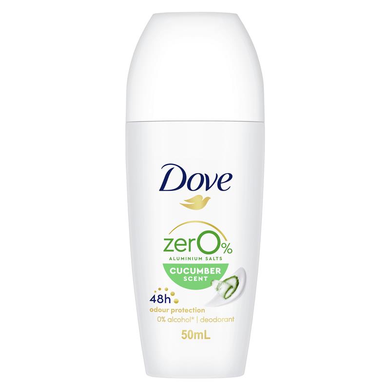 Dove Zero Aluminium Cucumber Roll On 50ml