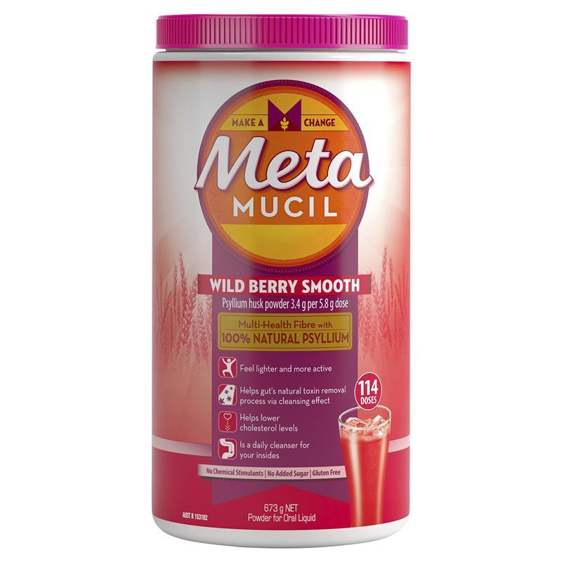 Metamucil Fibre Supplement Wild Berry Smooth 114 Doses