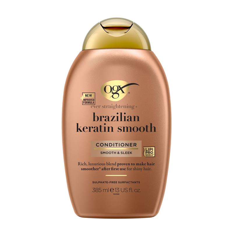 Ogx Ever Straightening + Smoothing & Shine Brazilian Keratin Therapy Conditioner For Dull Hair 385mL