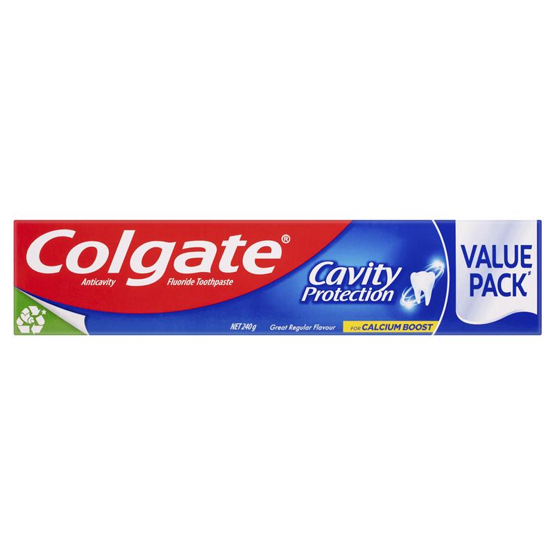 Colgate Toothpaste Cavity Protection Great Regular Value Pack 240g