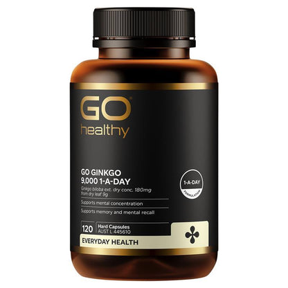 Go Healthy Ginkgo 9000 120 Vege Capsules Exclusive Size